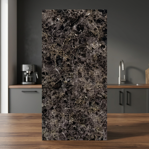 Azulejos de porcelana pulida con aspecto de mármol Emperador Nero 800X1600 mm Diseño de lujo de alto brillo para pisos y paredes - Product Image 4