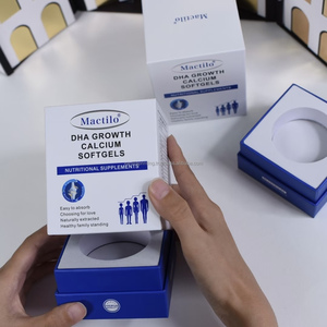 Caja de embalaje de suplemento nutricional impresa personalizada con inserto de EVA Cajas de cartón rígido de lujo para cápsulas blandas de calcio - Product Image 3