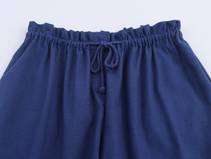 <span class=keywords><strong>Pantaloni</strong></span> Casual alla Moda per <span class=keywords><strong>Donna</strong></span>, Lunghezza alla Caviglia, Colore <span class=keywords><strong>Blu</strong></span> <span class=keywords><strong>Scuro</strong></span> con Coulisse in Vita - Product Image 3