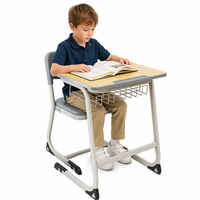 Ensemble table et chaise d'écolier pour usage scolaire et domestique, remise sur commande en gros, best-seller, mobilier de salle de classe
