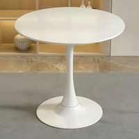 Table basse ronde portable de luxe moderne avec structure métallique pour chambre à coucher, salon, meubles de maison