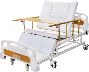 سرير مستشفى معدني منحني بالكامل للرعاية المنزلية مع مرحاض وحواجز قابلة للطي - الأكثر مبيعًا - Product Image 1