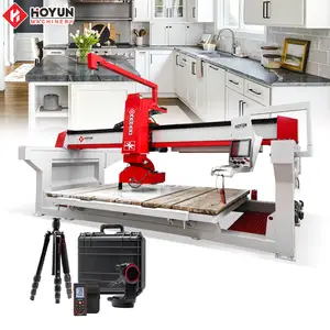 Hoyun Cnc köprü testere 3/5 eksen tezgahı 3d mermer granit Cnc köprü taş kesme ve freze makinesi