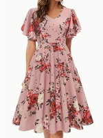Robe longue à manches courtes pour femmes robe à la mode personnalisée OEM vestidos décontractée élégante robe longue blanche à fleurs pour femmes pour dames fabrication ODM