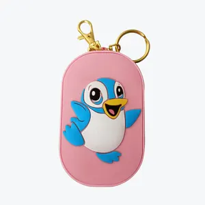 Wholesale Cute small plastic bag pogs mini pouch with chain Key Chain Coin Wallets for kids