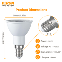 Spot LED JDR MCOB 5W 7W en plastique et aluminium, culot E14, SMD 2835 avec 230V, spots LED COB, LED-JDR-P