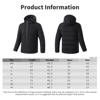 Veste chauffante d'hiver rechargeable avec LOGO personnalisé pour hommes Veste chauffante électrique d'extérieur Manteau pour hommes