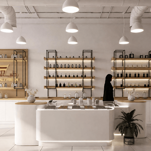 Aménagement intérieur de boutique de parfums sur mesure, vitrine de luxe pour parfums, équipements de magasin de cosmétiques - Product Image 1