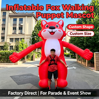 Costume Gonflable de Renard Rouge – Animal Sauvage de la Forêt pour Spectacles Promotionnels Personnalisés, Événements Extérieurs, Résistant à l'Eau et Durable, Facile à Utiliser