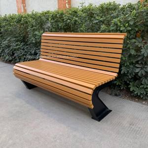 Şehir bahçe için arkalık ile antikorozif PS ahşap tezgah ahşap Park bankı dışında ahşap oturma tezgahı özelleştirmek - Product Image 1
