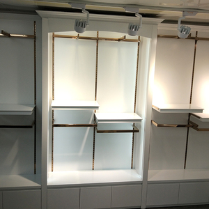 Quần Áo Hiển Thị Tủ Nhà Máy Bán Buôn Giá Kim Loại Hiện Đại Tùy Chỉnh MDF Trắng Sơn Mài Board + 201 # YT-MG-01 Không Gỉ - Product Image 1