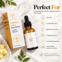 Sérum Traitant l'Acné au Soufre Fermenté, Niacinamide et Acide Salicylique – Purifiant les Pores, Contrôle du Sébum et Élimination des Boutons