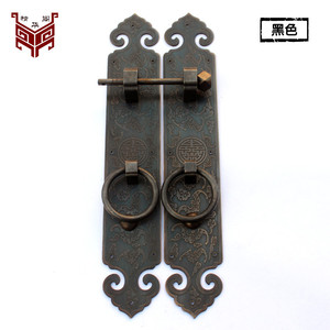 Chinese Style Brass Door Handle Rectangle 7x50cm Durable For Wardrobe Door - Product Image 4