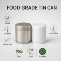 Boîte en métal personnalisée de qualité supérieure pour le thé matcha, conteneur de stockage de poudre, boîte hermétique élégante en métal blanc pour le matcha