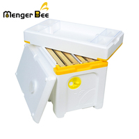MengerBee Nouvelle Nuc Box d'élevage de reines isolée en polystyrène expansé (EPS) blanc, compatible avec 6 grandes cadres de ruche Langstroth, 3 mois