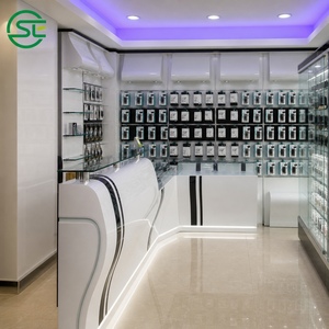 ตู้โชว์โทรศัพท์มือถือแบบเคาน์เตอร์ควอตซ์สีขาว ตู้โชว์ร้านค้าปลีก เฟอร์นิเจอร์ร้านค้า ออกแบบตกแต่งภายในตามสั่ง - Product Image 3