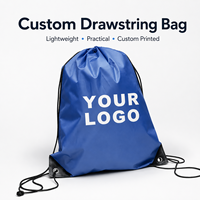 Sac à cordon pliable portable avec logo personnalisé, polyester 210d, sac à dos de sport de plage, sac à cordon en nylon pour la salle de sport