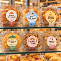 Autocollants d'étanchéité personnalisés pour emballages de boulangerie, étiquettes adhésives imperméables en rouleau, autocollants ronds avec logo pour boîtes de pain, gâteaux, biscuits et desserts