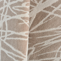 Tapis d'appoint en laine et lin abstrait, texturé en relief, en fil spécial, écologique, anti-poussière, extra épais pour salon et chambre à coucher