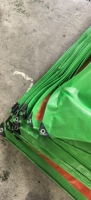 Bâche en PE imperméable, protection UV, personnalisable en usine, bâche en polyéthylène bicolore avec œillets en fer