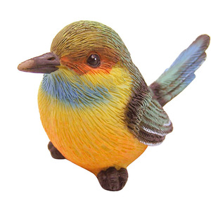 Estante colorido con figuras de pájaros sentados y una figura de cola azul para decoración del hogar - Product Image 2