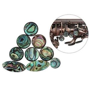 10 pièces d'incrustations de clés de saxophone en nacre naturelle et coquille d'ormeau, incrustations de boutons de clés de saxophone pour remplacement de saxophone - Product Image 3