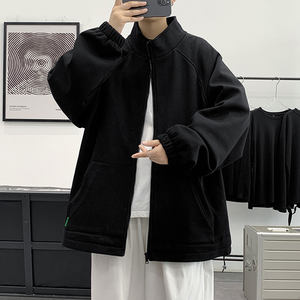 Pull Homme Personnalisé avec Logo 2025 – Nouvelle Collection Automne Hiver – Velours Épais 350g – Fermeture Éclair Longue Américaine – Nouveaux Produits Populaires - Product Image 3