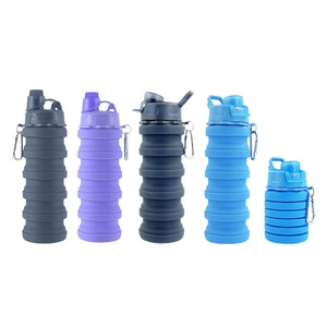 Vaso Plegable de Silicona Ecológico, Libre de BPA, con Logotipo Personalizado, Color y Mosquetón, para Deportes al Aire Libre, Regreso a Clases, Diseño Moderno - Product Image 3
