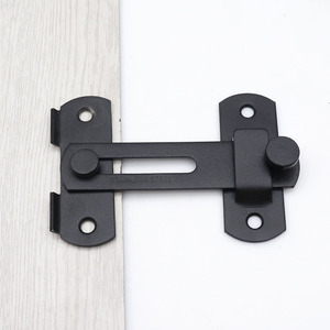 헛간 도어 잠금 180 도 플립 슬라이딩 래치 게이트 래치 슬라이딩 도어 애완 동물 문 차고 욕실 창 야외 블랙 - Product Image 4