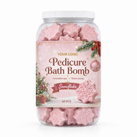 Bom Mandi Kaki Natal untuk Salon, Perawatan Kaki, Bom Mandi Candy Cane untuk Pedikur