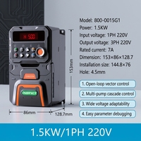 Penggerak Frekuensi Variabel (VFD) AC Drive 0.75KW 1.5KW 2.2KW Fase Tunggal 220V Kontrol Vektor Kecepatan Motor Kompresor Industri