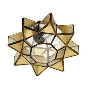 Plafoniera/applique 1xE27, colore ambra, dimensioni 12x35x35 cm, ideale per ambientare e donare calore agli spazi interni. - Product Image 1