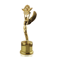 Ange fille avec aile métal Sculpture récompenses jolie Statue trophée pour cadeaux de décoration