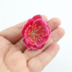 Cabeza de flor artificial de seda, color rosa cerezo, para decoración de bodas, manualidades, 4 cm - Product Image 1