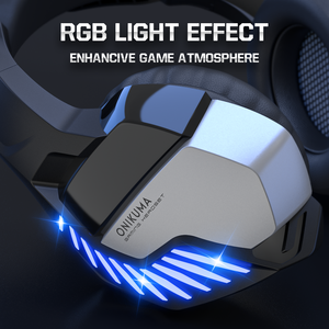 Onikuma K5 Pro Noir Rouge Dj Casques À La Mode Rétro Led Écouteurs Pas De Retard Écouteurs Auriculaires <span class=keywords><strong>Casque</strong></span> Usb Over-Ear <span class=keywords><strong>Casque</strong></span> - Product Image 4