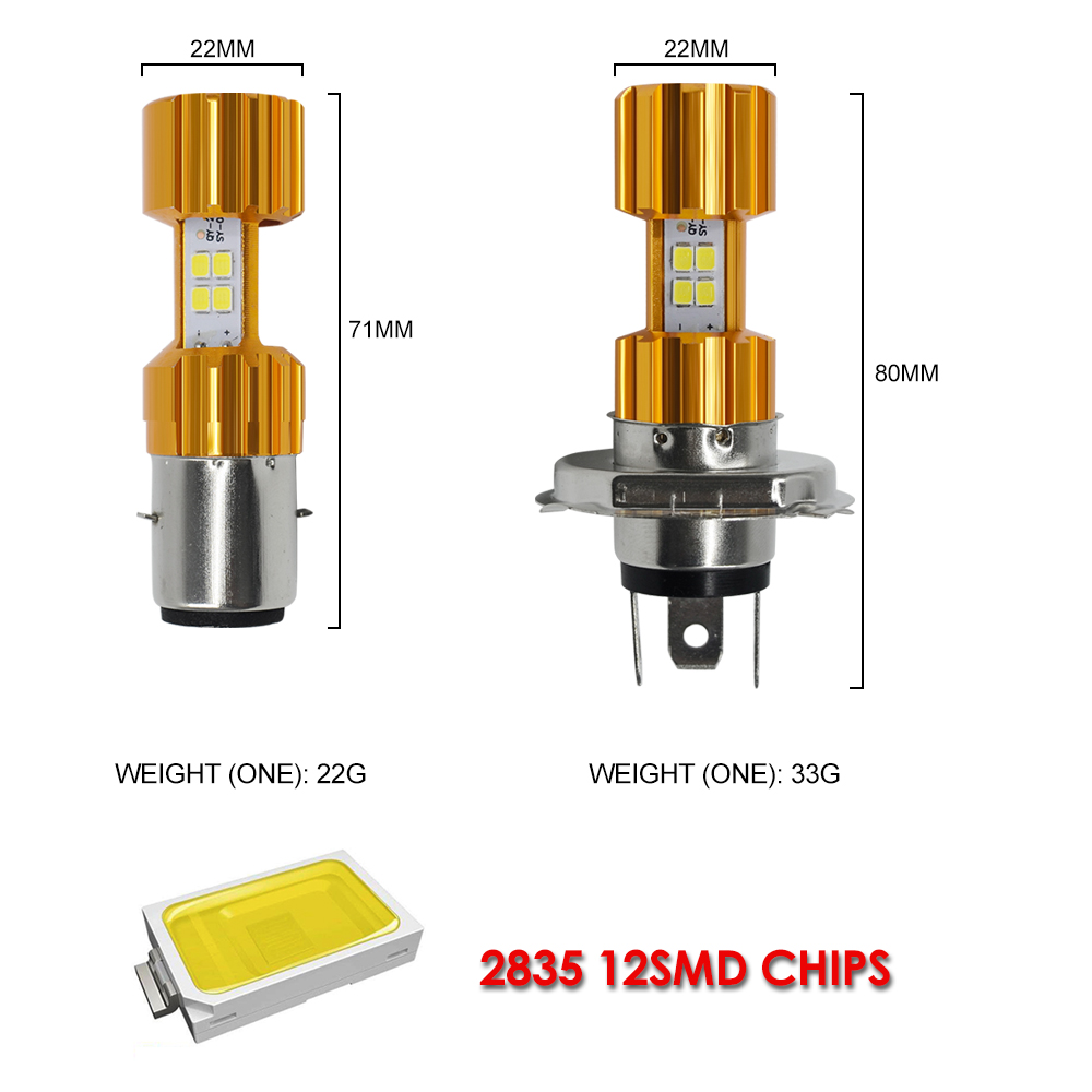 1PC Motorcycle LED Headlight P15D H6A H4 H7 Hi/Lo Beam 6000K 45W Motorbike Universal Honda Yamaha Kawasaki Modenas I.646552758 - Foto 2