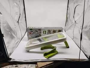 เครื่องหั่นผักและผลไม้แบบปรับได้พร้อมที่จับ อุปกรณ์ครัว เครื่องหั่น ที่หั่นผักและผลไม้ - Product Image 6