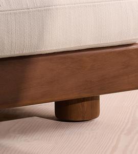 Sofa kayu jati sudut taman luar ruangan Modern furnitur jati tiga kursi untuk rumah dan Hotel gaya santai - Product Image 2