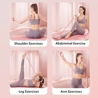 Bandas de Resistencia Personalizadas de Color Rosa para Pilates, Bandas de Ejercicio para Yoga y Fitness