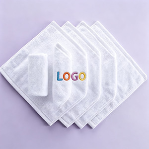 Serviettes de Visage Carrées Premium 100% Coton Absorbant 30x30cm, Désinfectables, pour Salon de Manucure, Massage Facial, Spa et Thérapie - Product Image 1