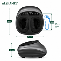 Masseur de pieds électrique chauffant avec compression d'air, rouleaux de massage, télécommande sans fil, doublure lavable, pour la maison et le bureau, soulagement de la fatigue des pieds