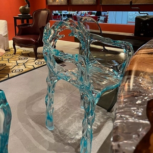 Vente en gros de chaises de salle à manger en cristal époxy haut de gamme de luxe design flamme durable pour Villa Home <span class=keywords><strong>Club</strong></span> Hotel <span class=keywords><strong>Table</strong></span> à thé Salon - Product Image 3