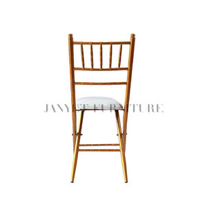 Lugar de la boda Comedor Oro Chiavari Metal Sillas plegables para eventos a granel - Product Image 3