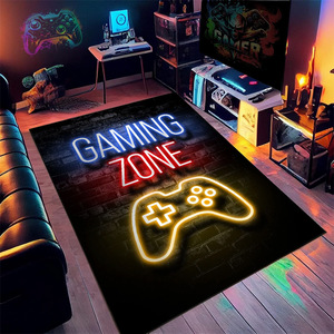<span class=keywords><strong>Tapis</strong></span> de jeu néon avec design de manette - <span class=keywords><strong>Tapis</strong></span> de chambre <span class=keywords><strong>gamer</strong></span> Cyberpunk, <span class=keywords><strong>tapis</strong></span> antidérapant pour configuration de jeu PC/console - Product Image 1