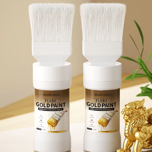 <span class=keywords><strong>Peinture</strong></span> métallisée au <span class=keywords><strong>latex</strong></span> à base d'eau, couleur or feuille d'or, <span class=keywords><strong>pour</strong></span> extérieur, <span class=keywords><strong>pour</strong></span> métal, bois, meubles métalliques, ciment, poterie - Product Image 1