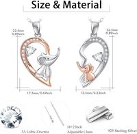 Collier éléphant élégant pour maman et fille Cadeau d'anniversaire et de fête des mères parfait en laiton avec pierre de zircon