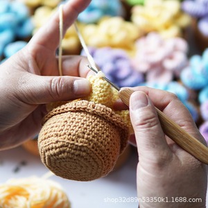 Productos de algodón peinado personalizados, decoraciones interiores de suculentas lindas y eternas, ganchillos creativos para decoración de plantas verdes. - Product Image 2