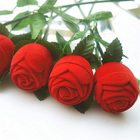 Écrins à Bijoux en Forme de Rose Rouge, Boîtes Cadeaux d'Emballage de Présentation pour Colliers, Boucles d'Oreilles, Bagues et Bracelets