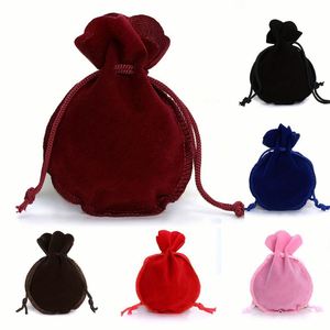 Sacs en velours en gros avec cordon de serrage, pochettes à bijoux en forme de gourde pour bracelets, sacs cadeaux en suède doux - Product Image 2