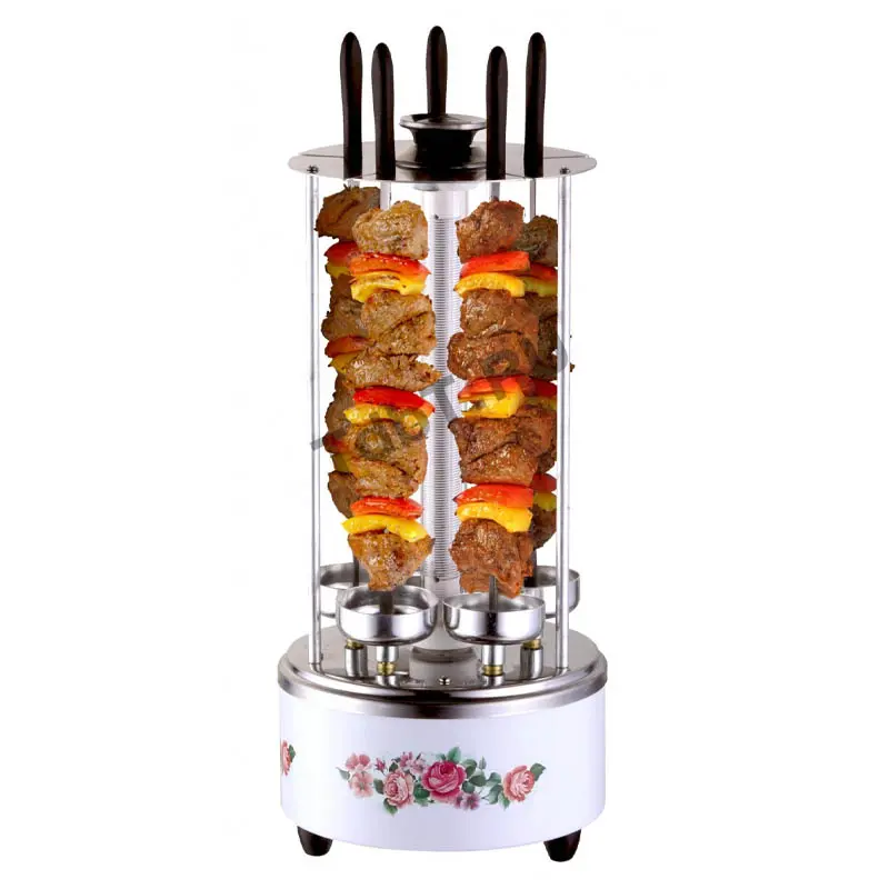 Grelhador elétrico de aço inoxidável vertical churrasqueira Tandoor Grill 1000 W